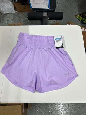 Nike One Women's Dri-FIT Ultra High-Waisted 3" Brief-Lined Shorts - Lilac Bloom